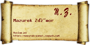 Mazurek Zámor névjegykártya